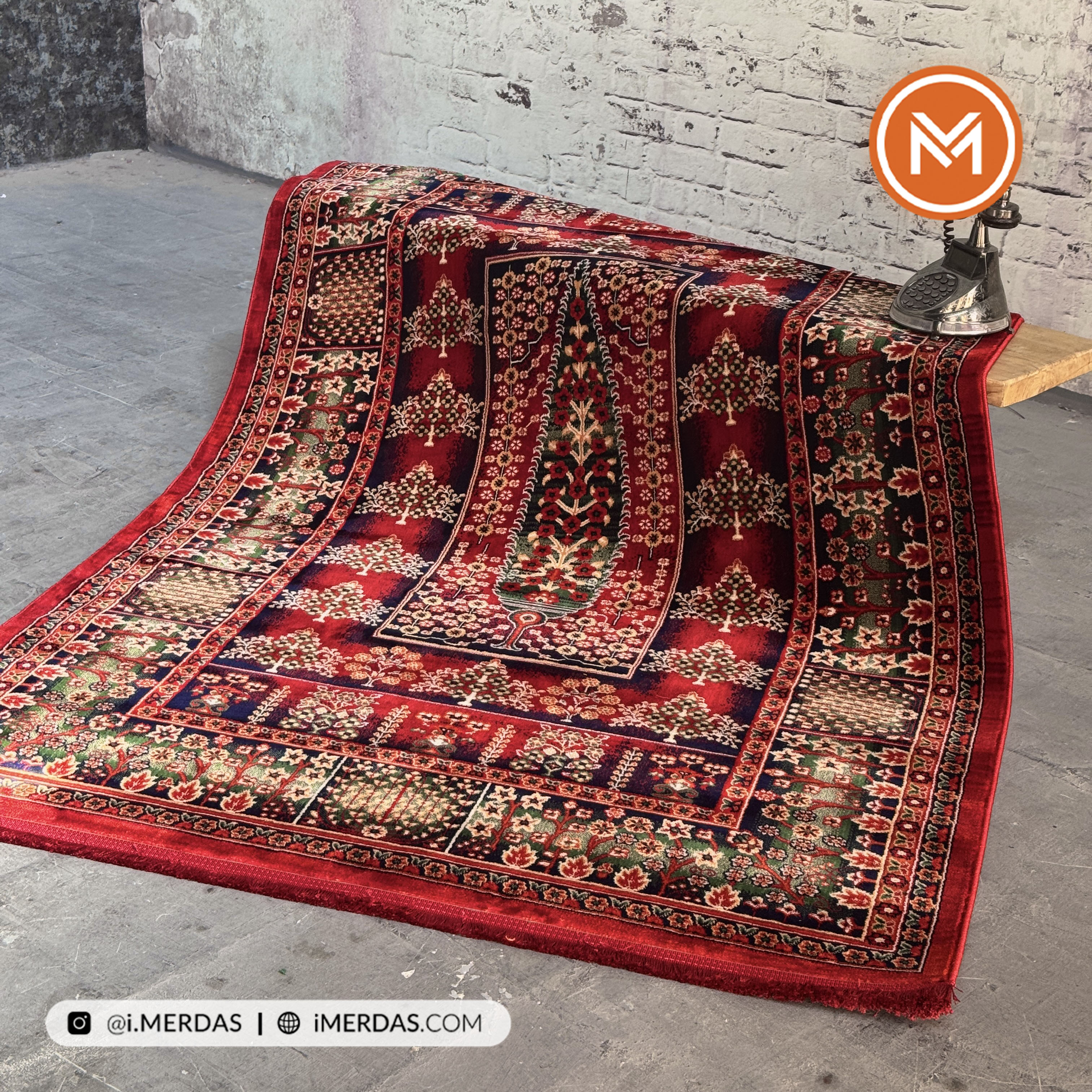 فرش گبه هرمس پلاس کد 6699 زمینه تمام رنگ